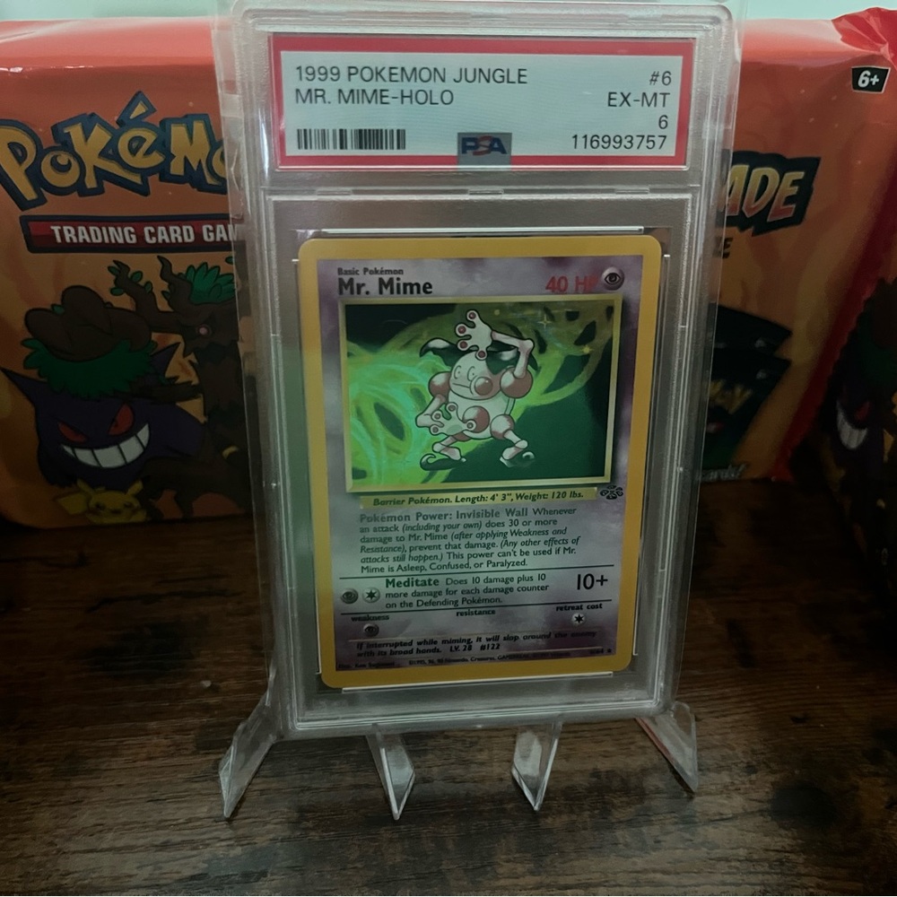 1999 Pokémon Jungle Mr. Mime Holo Card PSA 6